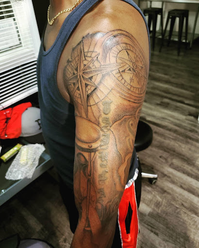 Explore gothic tattoo ideas for men, creative tattoo ideas in Sumter, available at LegendaryArt,LLC ,Tattoo Shop