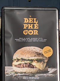 Restaurant de hamburgers Big Fernand à Paris - menu / carte