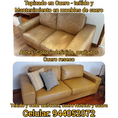 TAPICERIA, TEÑIDO DE MUEBLES DE CUERO, TAPICERIA EN MUEBLES DE SALA, COMEDOR Y OFICINA. 944052072 REAL CUEROS PERÚ