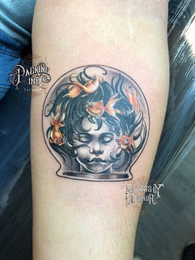 Explore split personality tattoo ideas, creative tattoo ideas in Kailua Kona, available at Packing Ink Tattoos