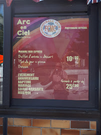 Carte du L'ARC EN CIEL PIZZA AU FEU DE BOIS à Morangis