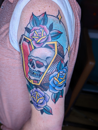 Explore coal mining tattoo ideas, creative tattoo ideas in West Jefferson, available at Black Dagger Tattoo Collective