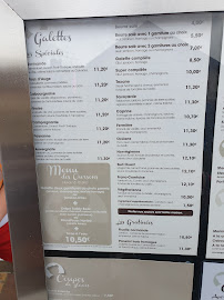 Crêperie des Oursons à Cabourg menu