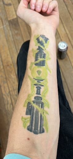 Explore alice in chains tattoo ideas, creative tattoo ideas in Lakeview, available at Backwoods Tattoo Studio