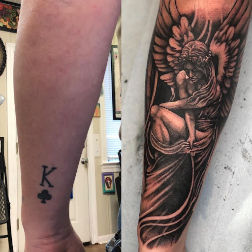 Explore lace tattoo ideas, creative tattoo ideas in New Orleans, available at SwampWater Studio, LLc