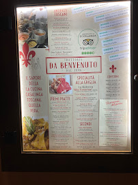 Trattoria da Benvenuto à Florence menu