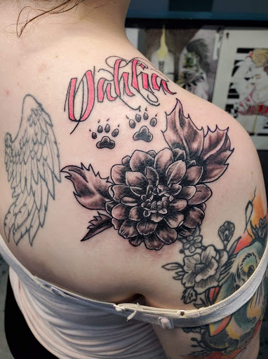 Explore seashell tattoo ideas, creative tattoo ideas in Indianapolis, available at Revved Up Tattoos