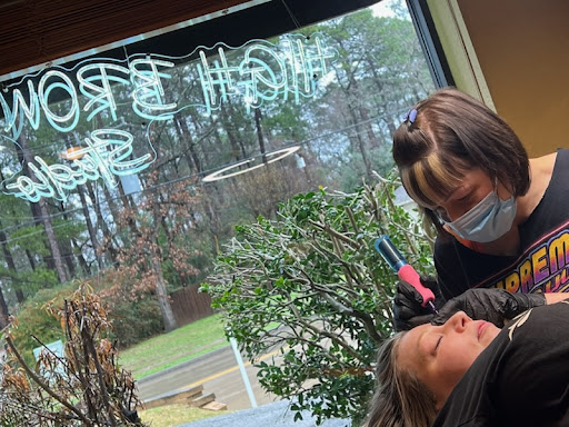 Explore small plant tattoo ideas, creative tattoo ideas in Willis, available at High Brow, Low Key