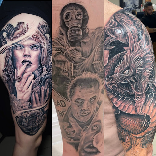 Explore pisces symbol tattoo ideas, creative tattoo ideas in Sarasota, available at SEVEN SINS Tattoo Studio