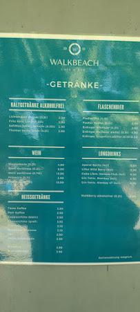 Menu / carte de WALKBEACH Stollberg à Stollberg