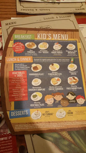 American Restaurant «Cracker Barrel Old Country Store», reviews and photos, 21 Industrial Dr, Hamburg, PA 19526, USA