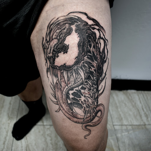 Explore rock n roll tattoo ideas, creative tattoo ideas in Phoenix, available at GreyWash Ink Tattoo