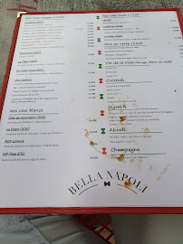 Bella Napoli à Narbonne menu