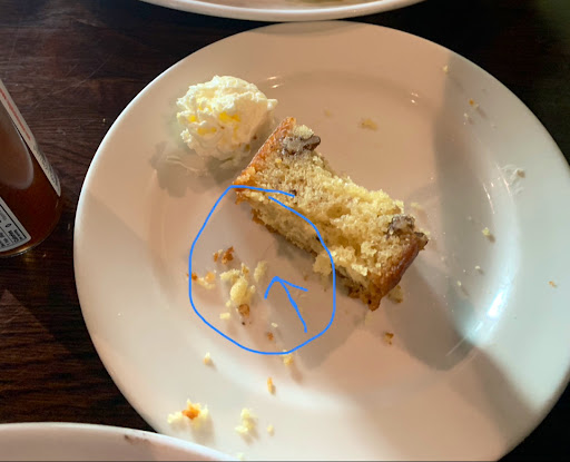 Banana bread with hair