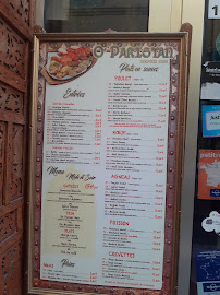 Restaurant pakistanais O'Pakistan à Marseille (le menu)