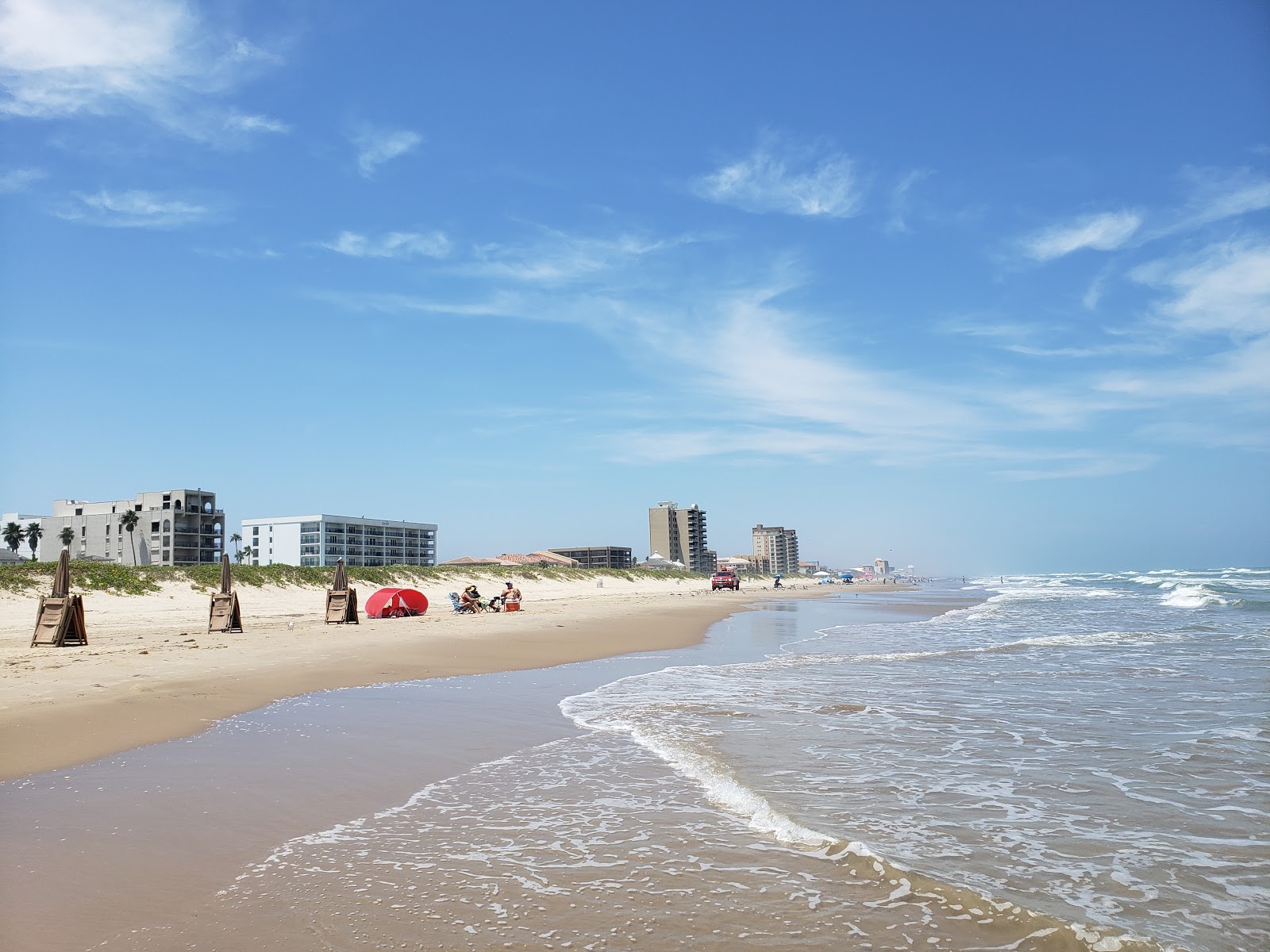 Photo of South Padre Island beach with bright sand surface