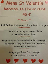 Restaurant marocain La Table du Maroc à Le Mans (la carte)