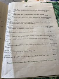 Jango à Paris menu