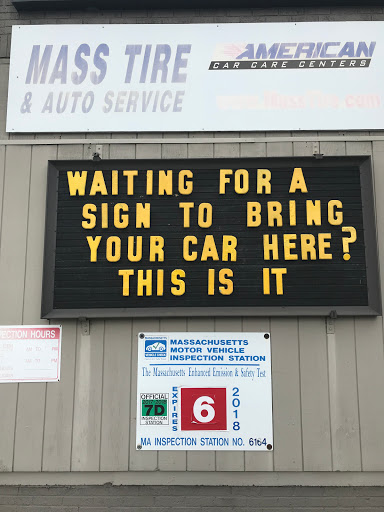 Auto Repair Shop «Mass Tire & Auto Service, Inc.», reviews and photos, 76 Pond St, South Weymouth, MA 02190, USA