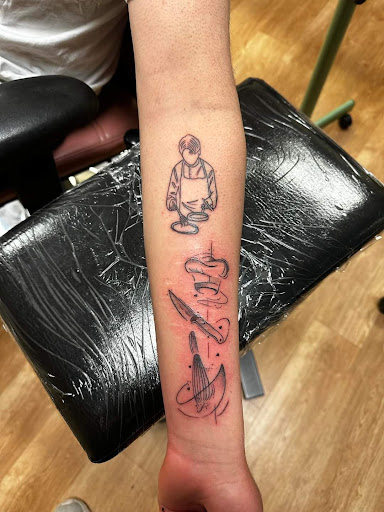 Explore harry potter hand tattoo ideas, creative tattoo ideas in New Hampton, available at Crescent Moon Tattoo