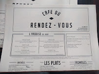 Café du Rendez-Vous à Paris menu