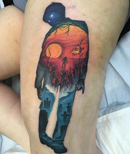 Explore mens wrist tattoo ideas, creative tattoo ideas in Arlington, available at Depiction Tattoo Gallery