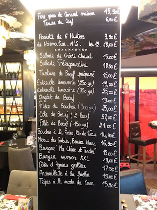 menu du restaurants Ma Chère Et Tendre à Les Sables-d'Olonne