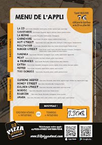 Menu du 23 pizzas street distributeur Mehun-sur-yèvre à Mehun-sur-Yèvre