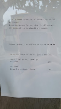 Menu / carte de Restaurant Au Fil du Temps à Pernes-les-Fontaines