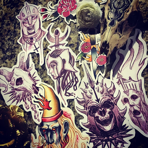 Explore cartoon tattoo ideas, creative tattoo ideas in Marietta, available at The Queen Bee Tattoo and Piercing Parlour