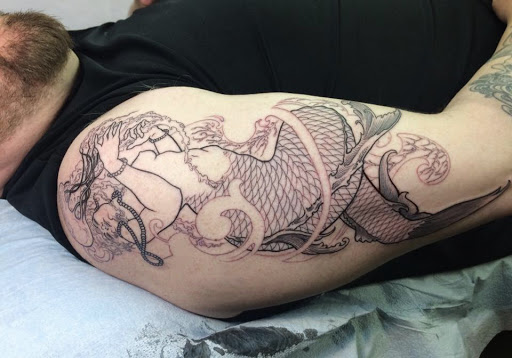 Explore cover up tattoo ideas female back, creative tattoo ideas in Washington, available at Jinx Proof Tattoos