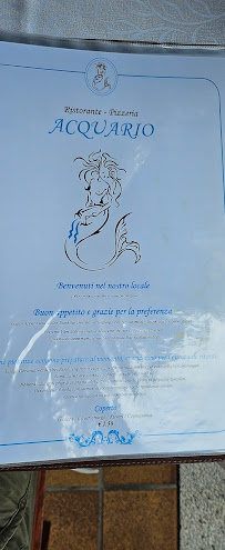 Restaurant Ristorante Pizzeria Acquario à Bibione (le menu)