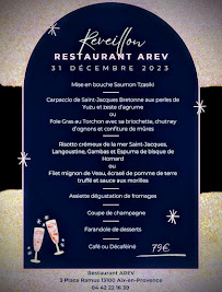 Menu du AREV à Aix-en-Provence