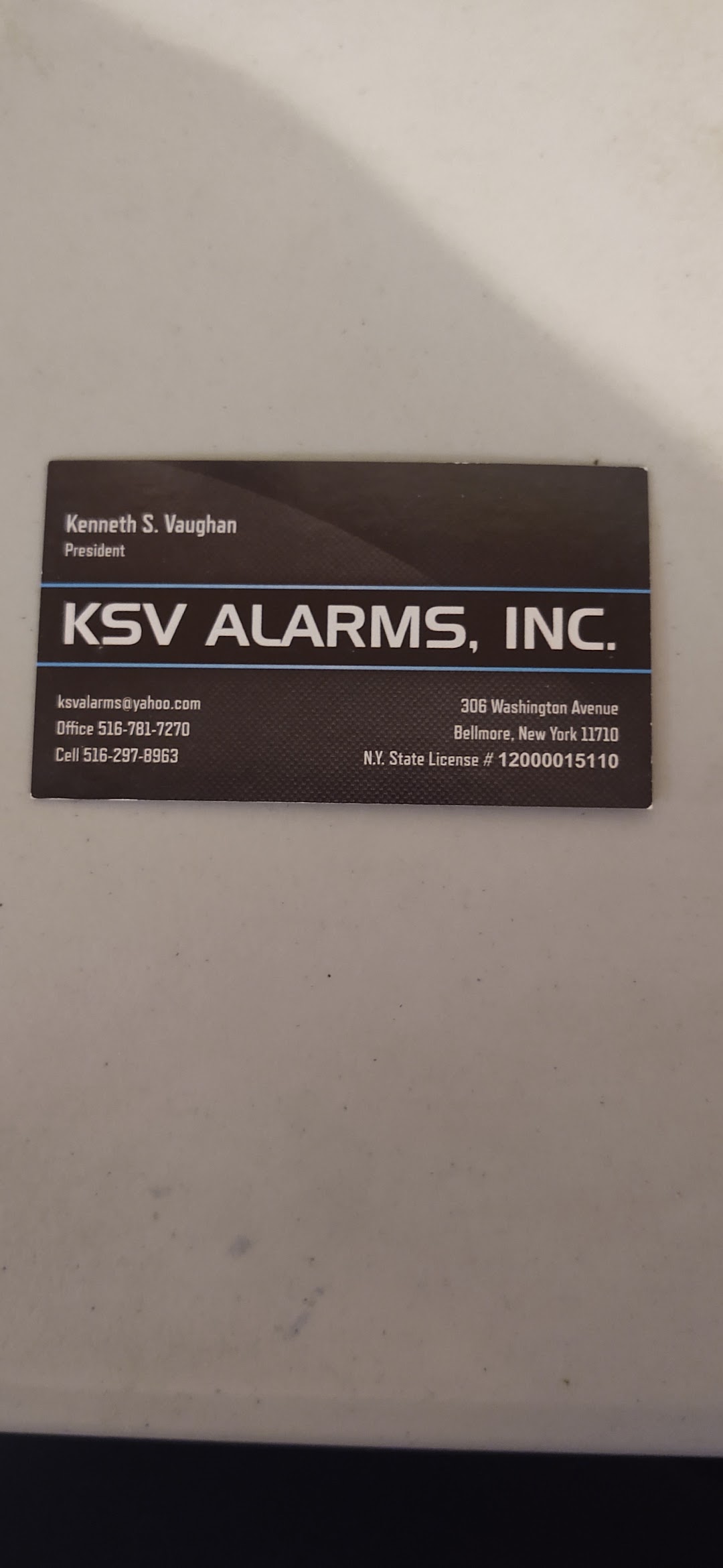 KSV ALARMS, INC.