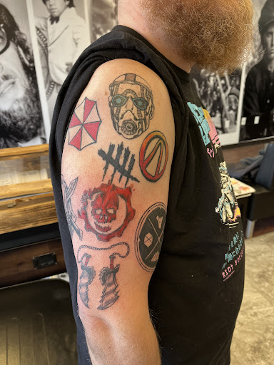 Explore trumpet tattoo ideas, creative tattoo ideas in Seymour, available at American Gypsy Tattoo Corp.