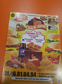 Restaurant pakistanais Chick Spot à Vitry-sur-Seine (le menu)
