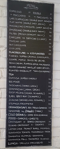 Café Shluk - The Coffee Shop à Trier (le menu)