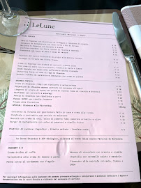 Menu / carte de Le Lune ristorante nel vivaio à Florence