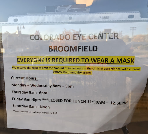 Optometrist «Colorado Eye Center - Broomfield», reviews and photos, 4 Garden Center, Broomfield, CO 80020, USA