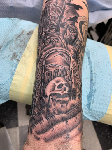 Explore male groin tattoo ideas, creative tattoo ideas in Cranston, available at TomButts Tattoo LLC