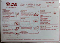 Restaurant Ma-Makan à Berlin (la carte)