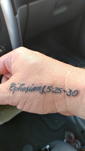 Explore banjo tattoo ideas, creative tattoo ideas in Cedar Falls, available at Red Owl Tattoo