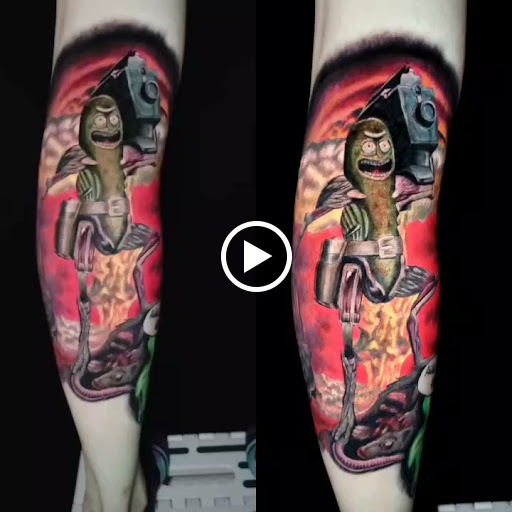 Explore back neck tattoo ideas, creative tattoo ideas in Buford, available at Inked Arts Tattoo Studio