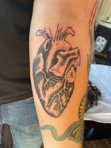 Explore pisces symbol tattoo ideas, creative tattoo ideas in Barre, available at HINTERLAND TATTOO