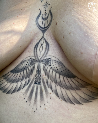 Explore sleeve filler tattoo ideas, creative tattoo ideas in Scipio Center, available at Ace of Wands Private Tattoo & Tarot Studio . Appointment Only