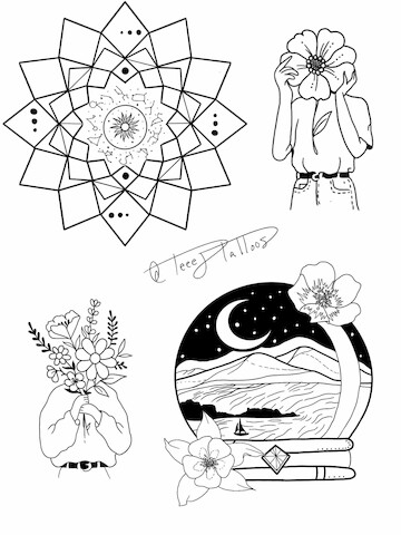 Explore astronomy tattoo ideas, creative tattoo ideas in Clear Lake, available at Studio 65 Tattoos