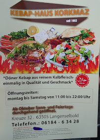 Carte du Korkmaz Kebab Haus à Langenselbold