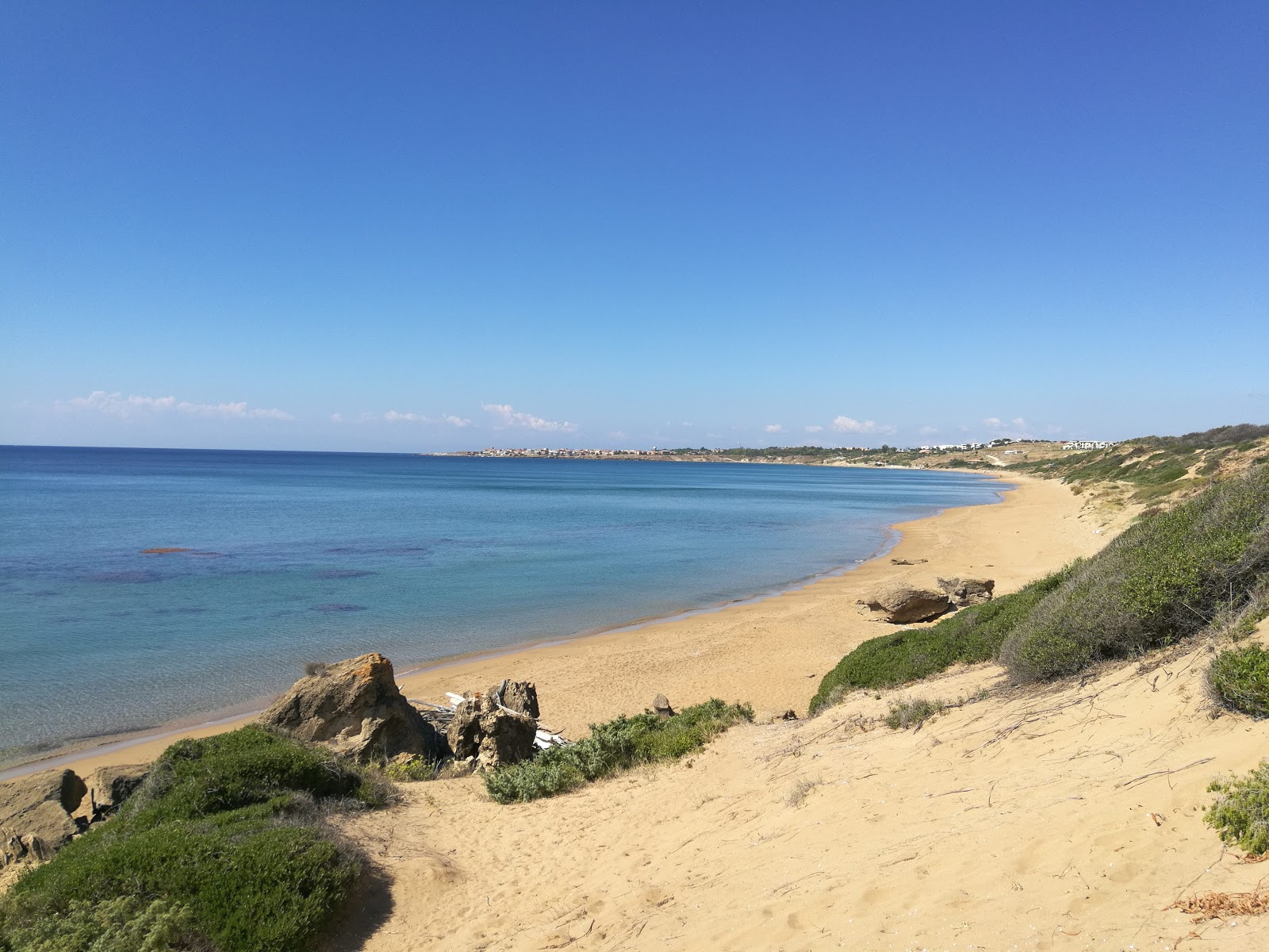 Spiaggia dei Gigli'in fotoğrafı kahverengi kum yüzey ile