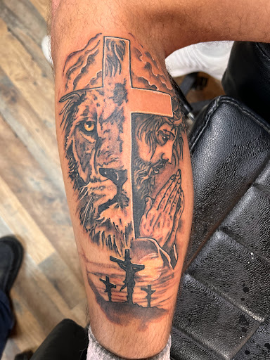 Explore crown tattoo cover up ideas, creative tattoo ideas in Pikeville, available at The Carbon Canary Tattoo Studio