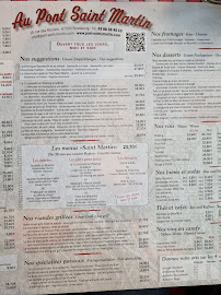 Restaurant de spécialités alsaciennes Au Pont Saint-Martin à Strasbourg - menu / carte